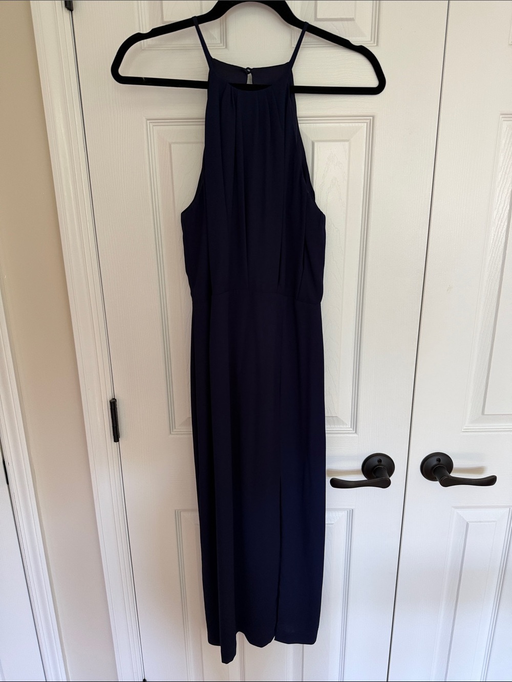 Lulu's Navy Halter Neck Midi Dress